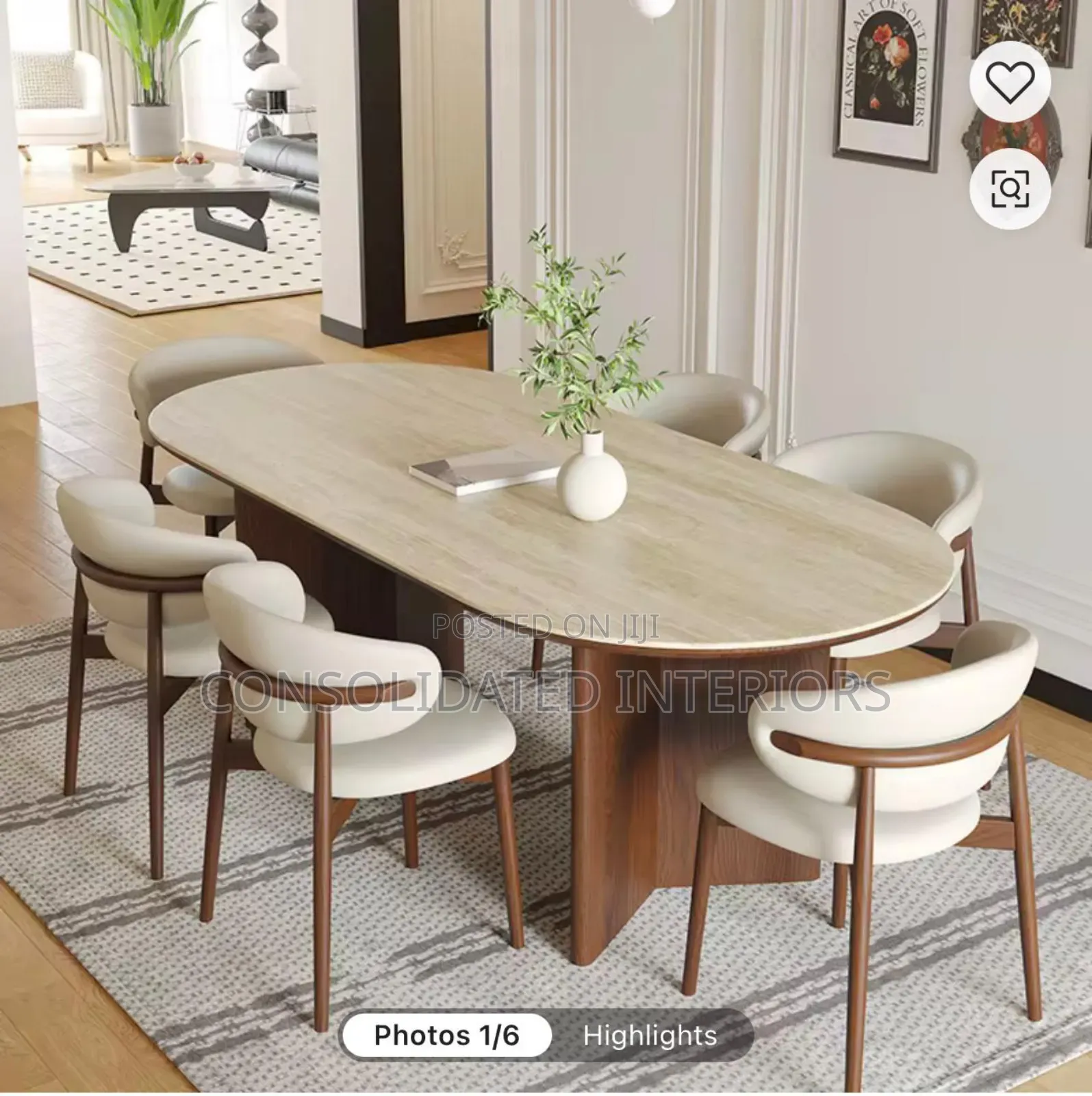 Classic Design Luxury Dining Set by 6