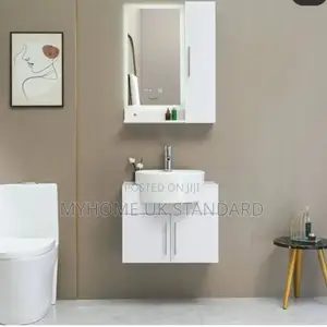 Mini Toilet Cabinet With Mirror and Shelves