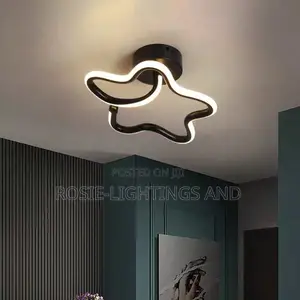 Modern Star Shaped Aisle Ceiling Light in Black