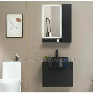 Mini Toilet Cabinet With Mirror and Shelves