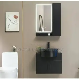 Mini Toilet Cabinet With Mirror and Shelves