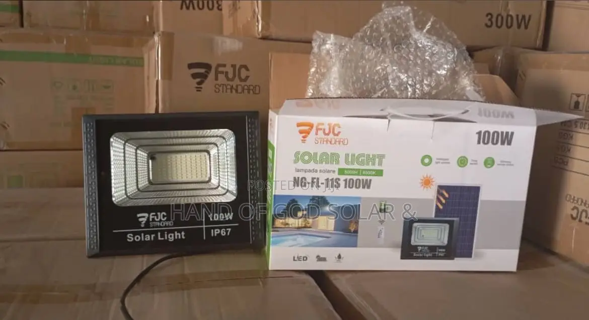 100w FJC Solar Flood Light Comes With Single Panel