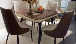 Photo - Luxury Marble Dinning Table 
(Comes With 4 Chairs )