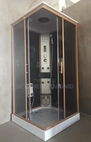 100×100 Shower Room Square Gold Frame Design