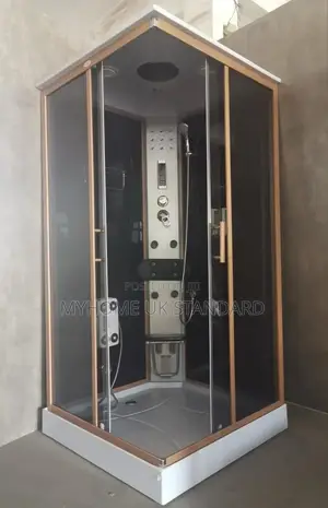 100×100 Shower Room Square Gold Frame Design