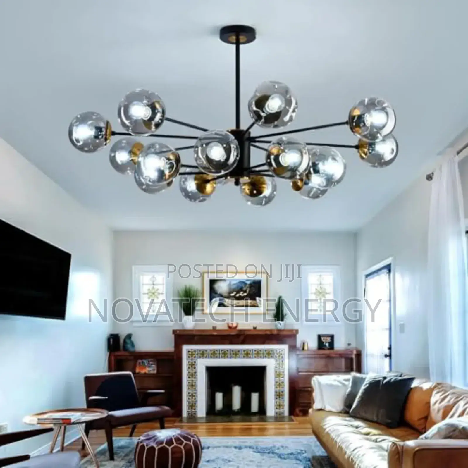 12 Globes Nordic Aesthetic Chandelier Light, Uses Bulb