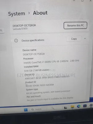 Laptop Dell Latitude E7470 8GB Intel Core I5 SSD 256GB