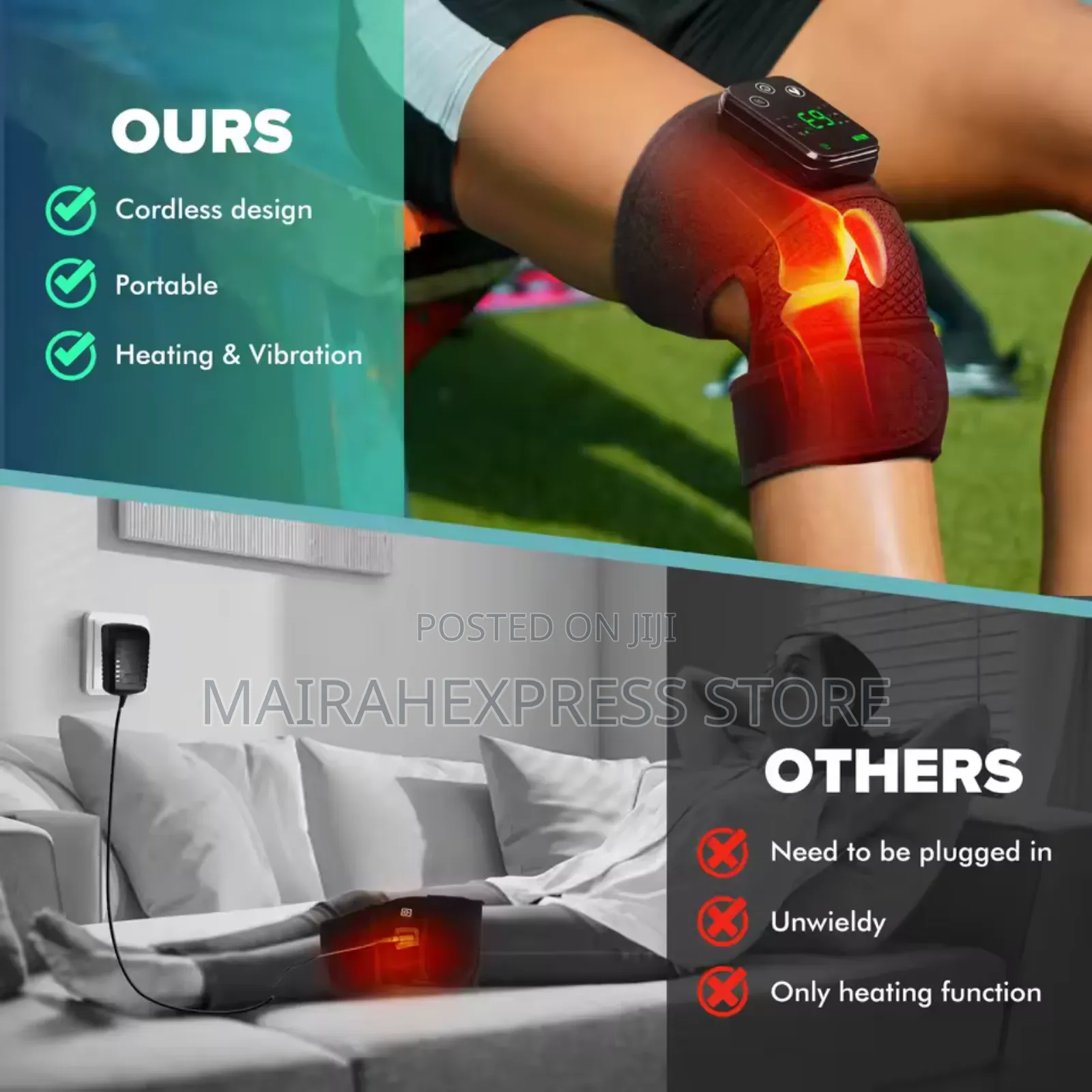 Rechargeable Heat Knee Massage Pad
