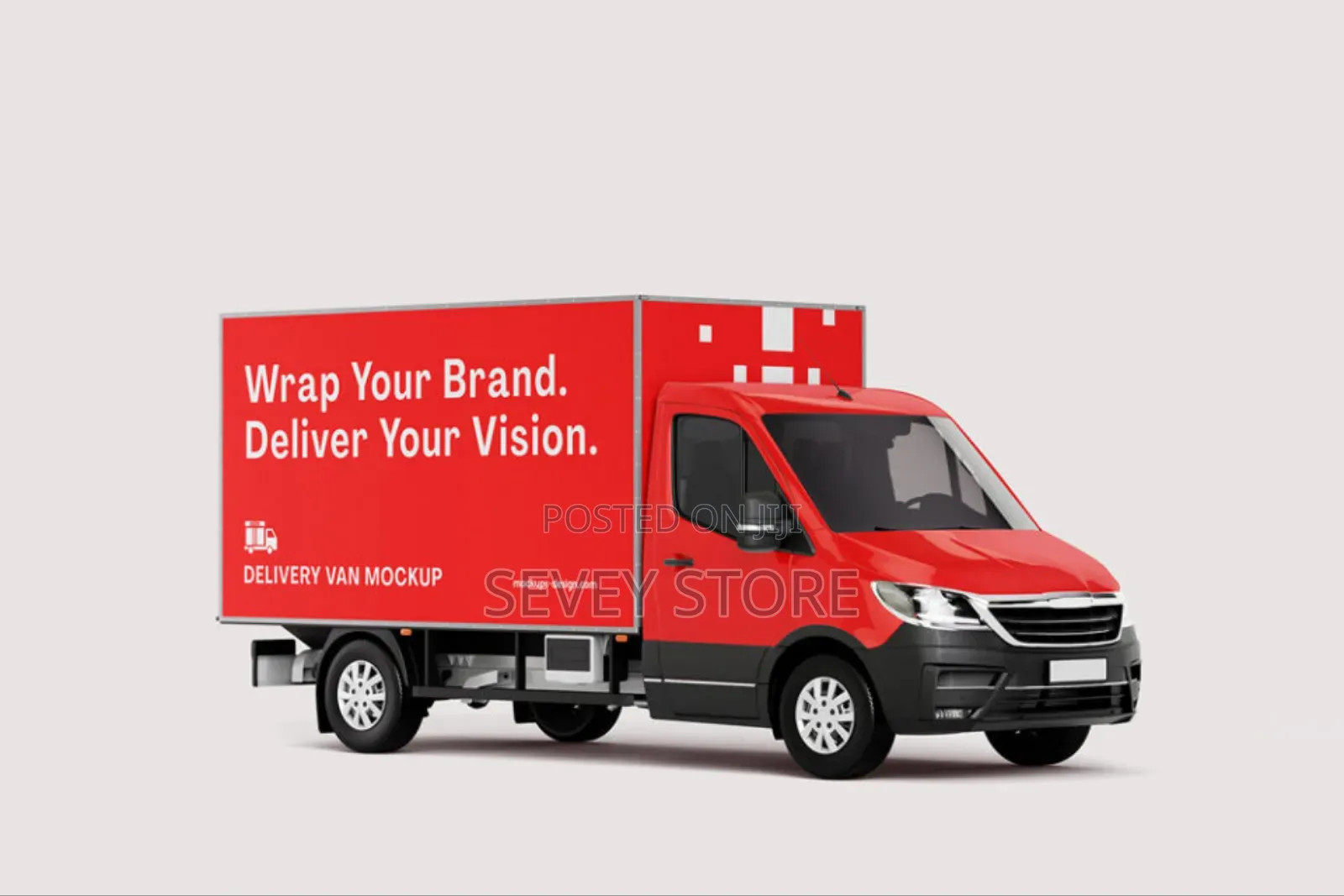 Van Cargo Mockup PSD - Branding