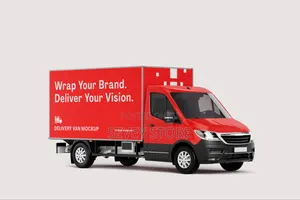 Van Cargo Mockup PSD - Branding