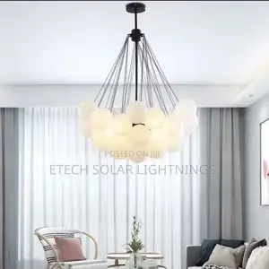 Nordic Bubble Frosted Glass Drop Chandelier Light