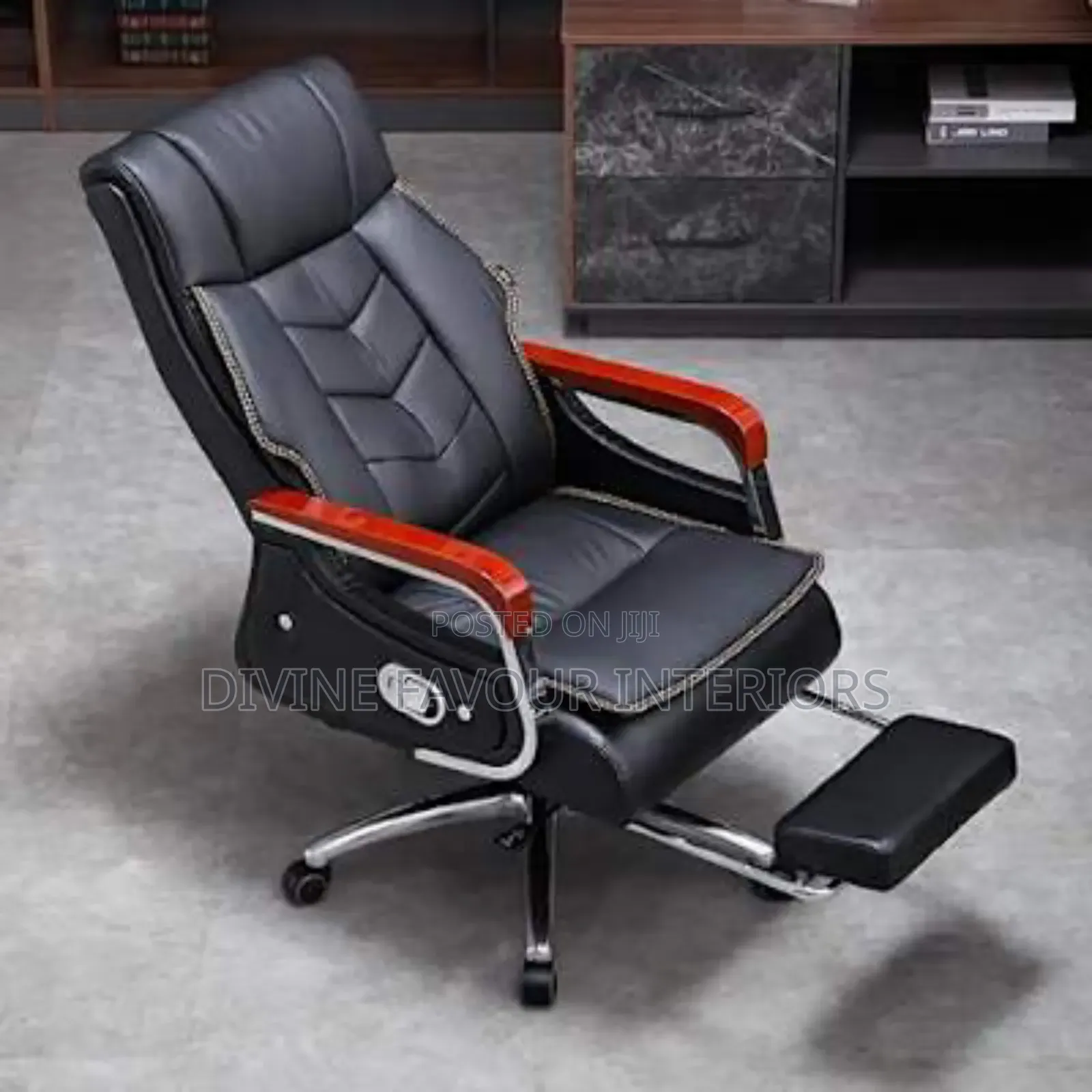 Executive Reclining Office Chair With Footrest