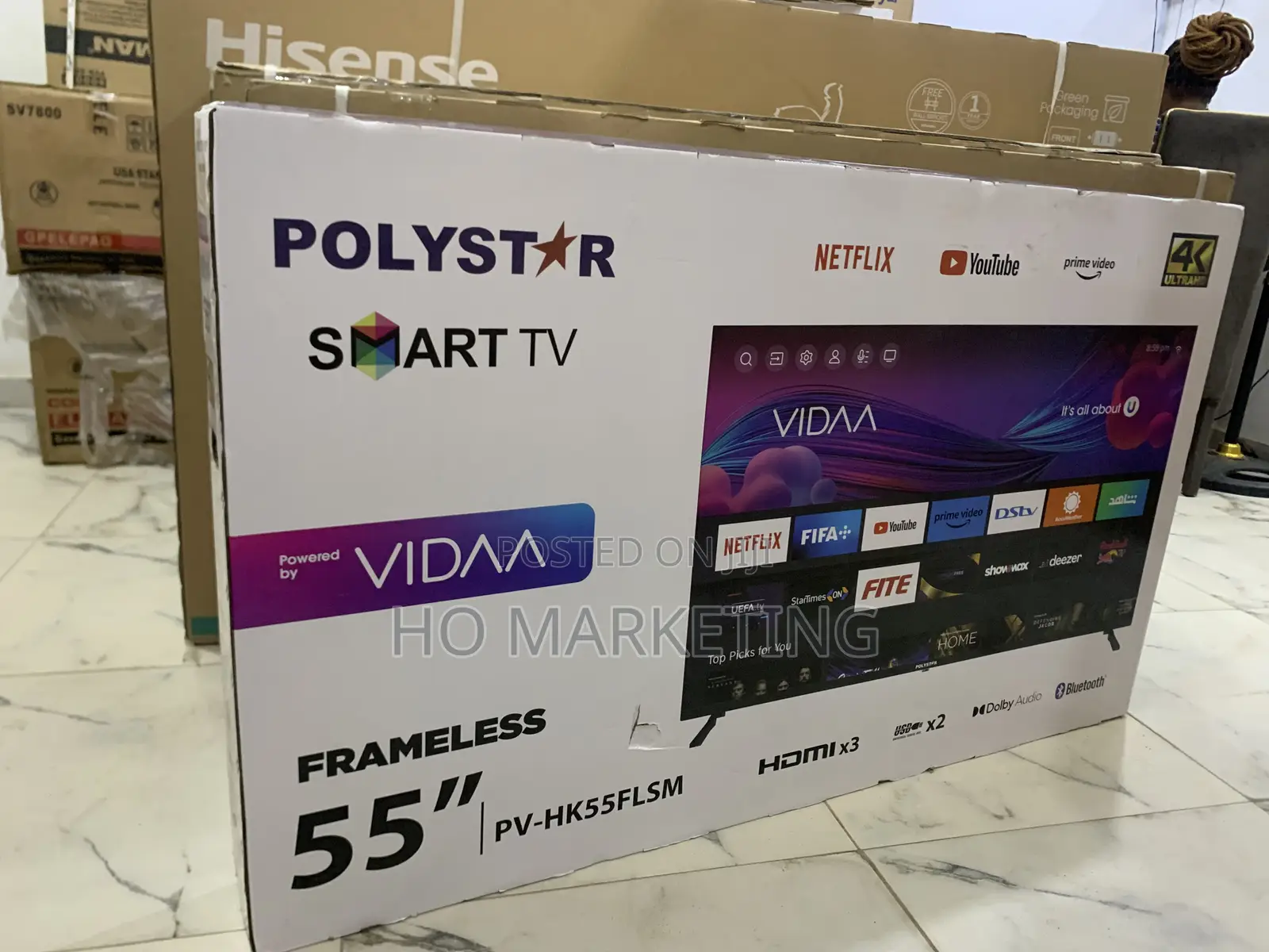 Immersive Viewing Redefined – Polystar 55” Smart Tv