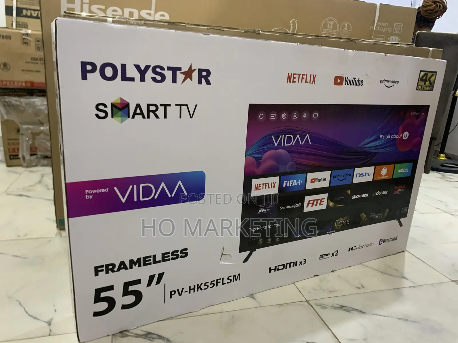 Immersive Viewing Redefined – Polystar 55” Smart Tv