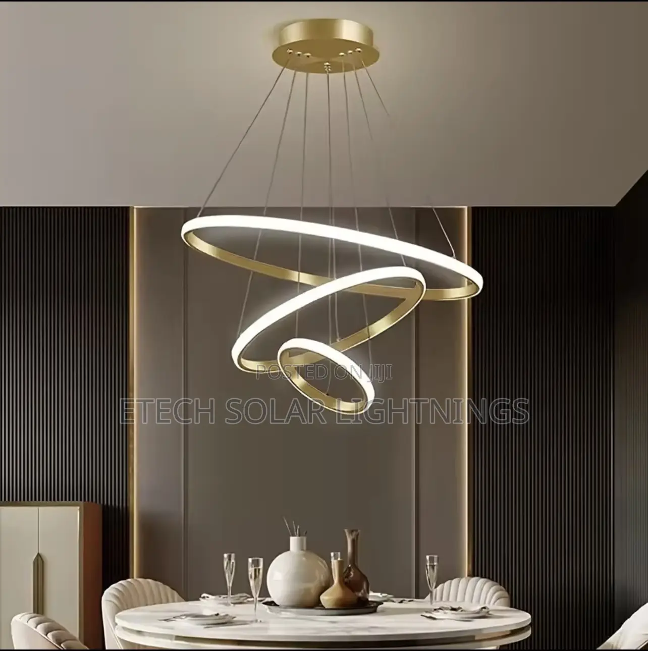 Modern Led Light 3 Ring Drop Chandelier Light