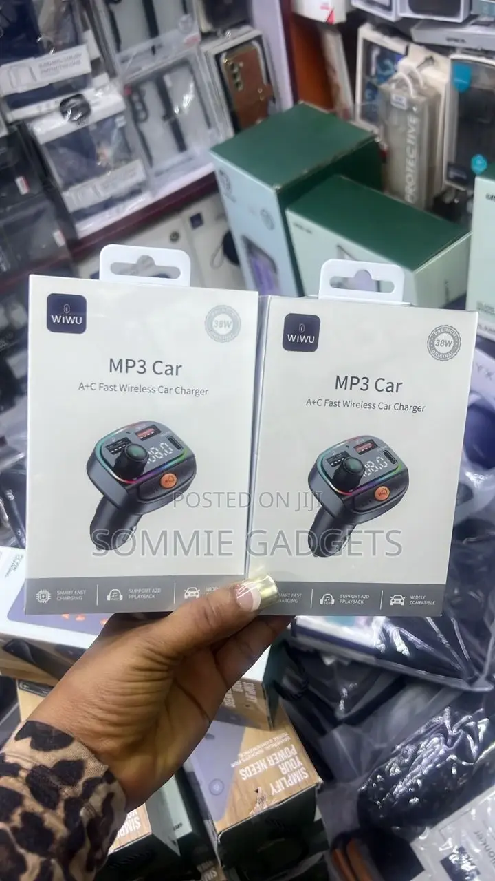 Wiwu Mp3 Car Wireless Charger With Type C 38w
