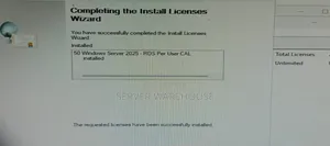 Windows 2025 Server RDS License 50cals
