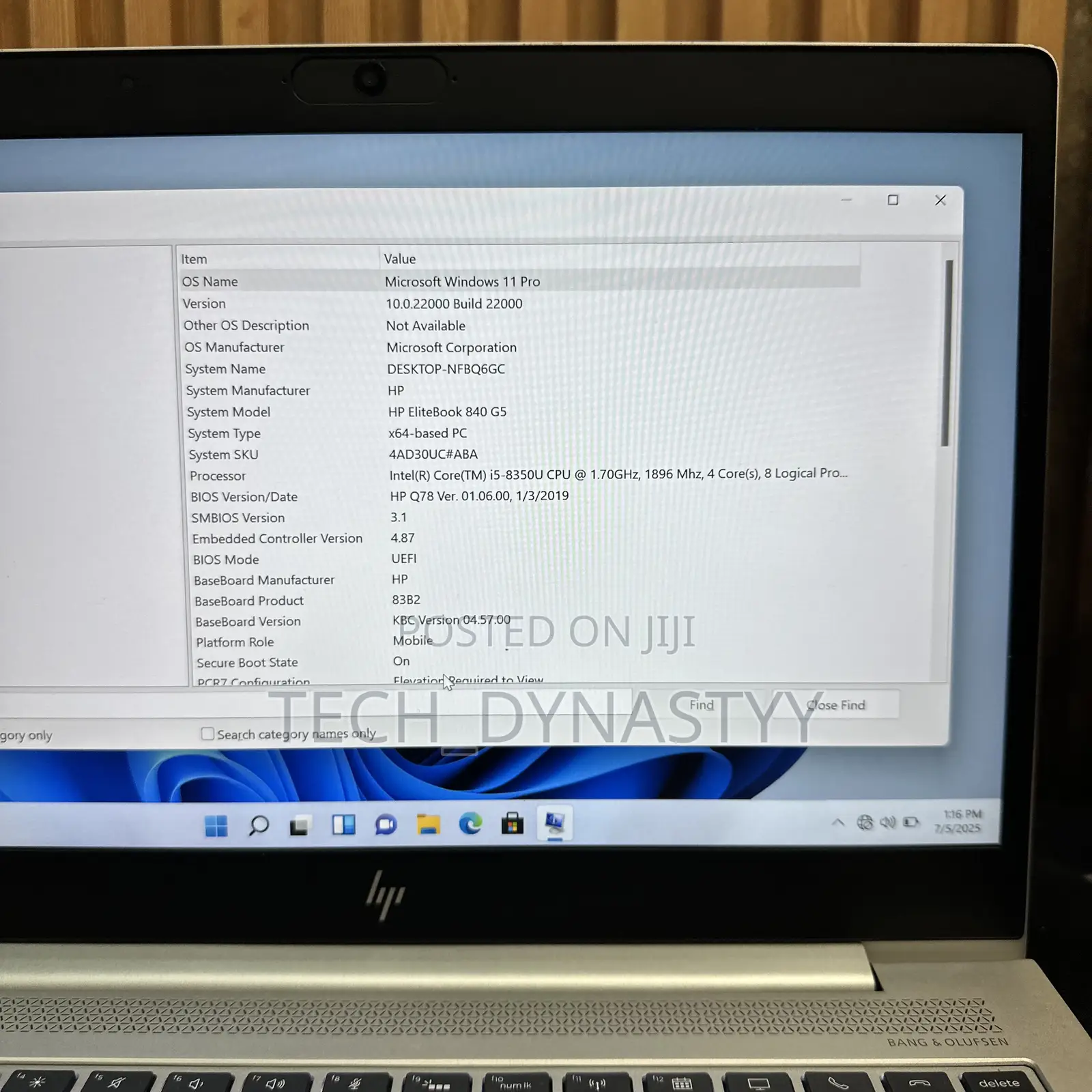 Laptop HP EliteBook 840 G5 8GB Intel Core I5 SSD 256GB