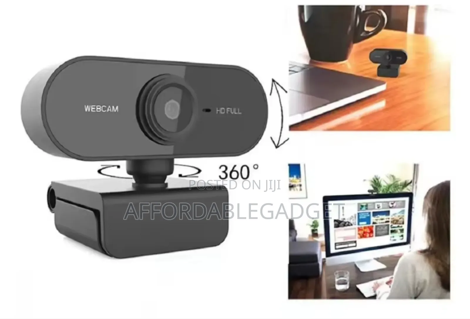 360 Rotatable FHD Webcam 1080p