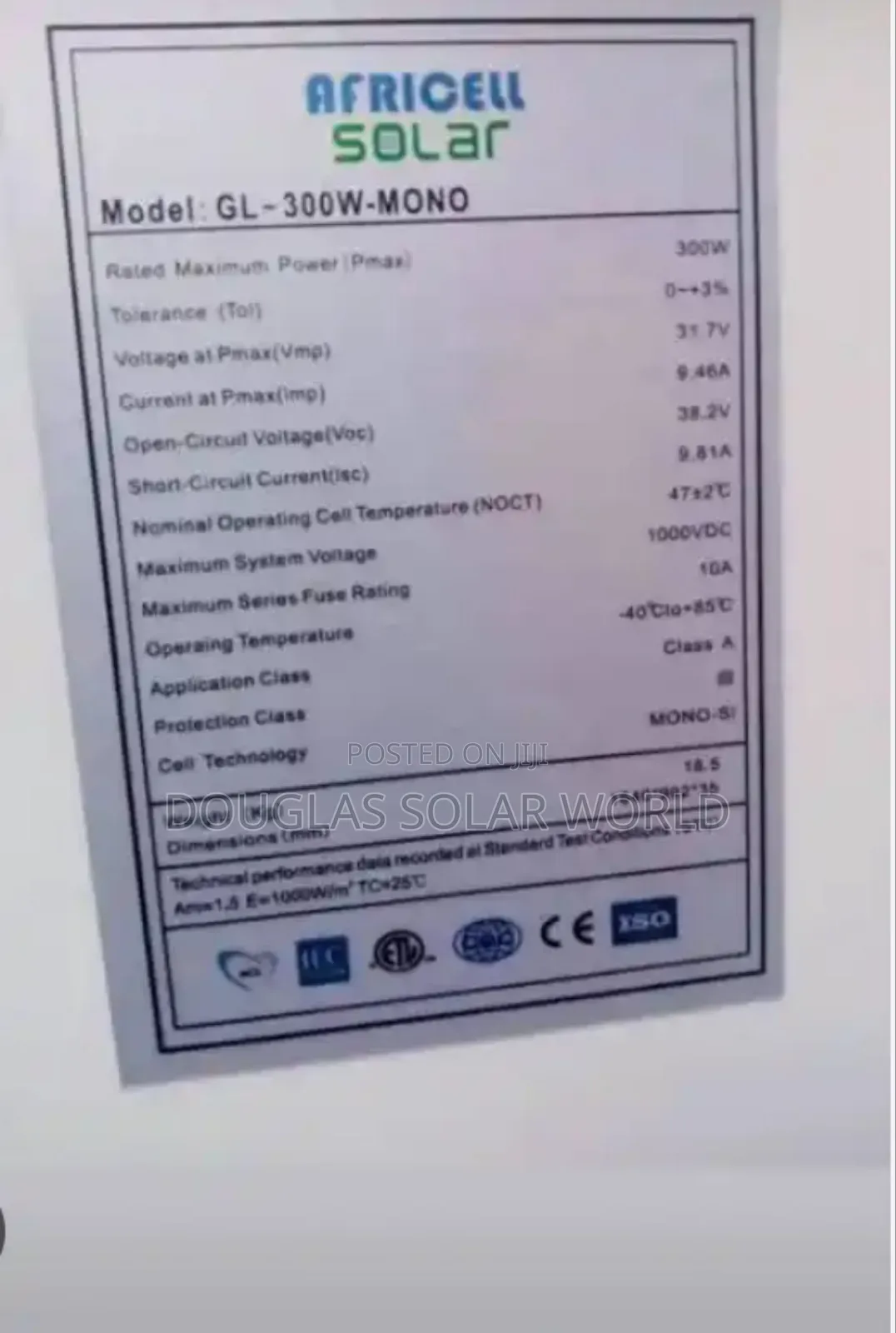 Aficell Solar Panels 300w