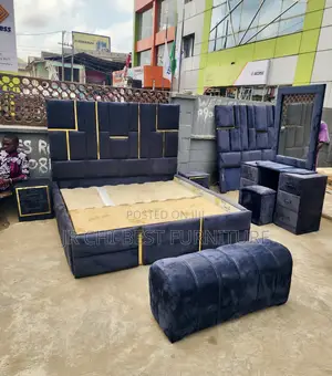 Exceptional Living Room Set of Padded HDF 6 by 6 Upholstery Bed Frame