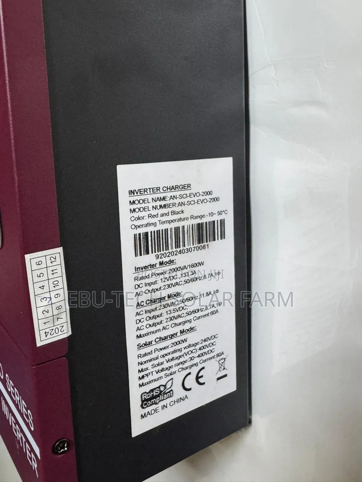 Amem Hybrid Inverter 1500w /12v