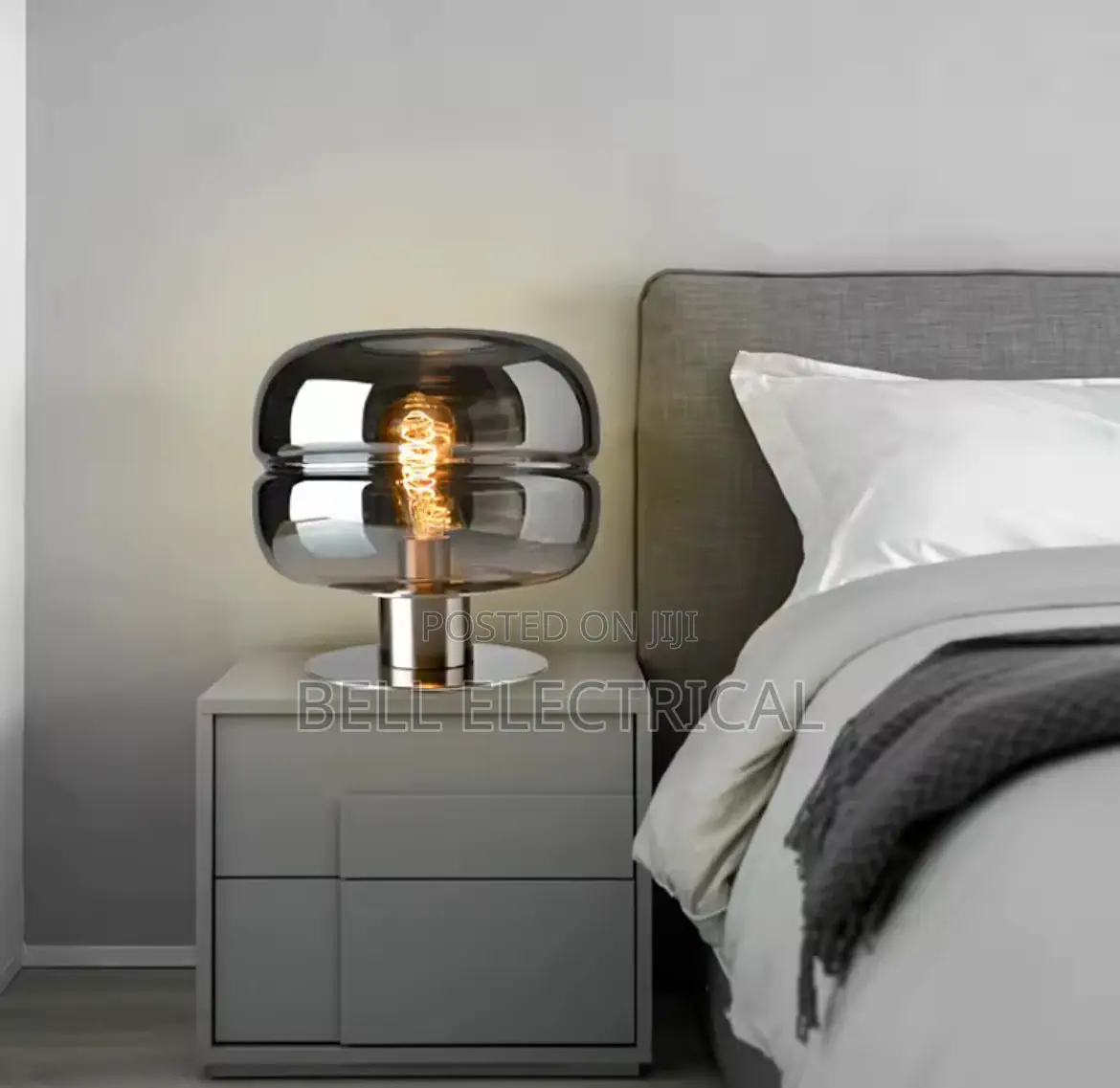Smokey Post-Modern Simple Glass Table Lamp