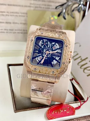 Transparent Engraved Cartier Watch