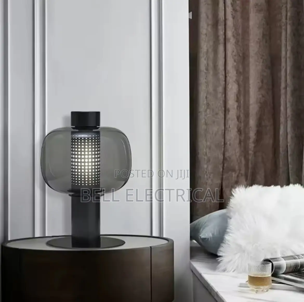 Black Spot Retro Glass Small Table Lamp