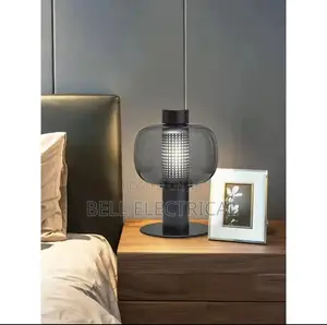 Black Spot Retro Glass Small Table Lamp