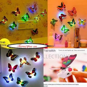 6pcs Butterfly Wall Led Sticker