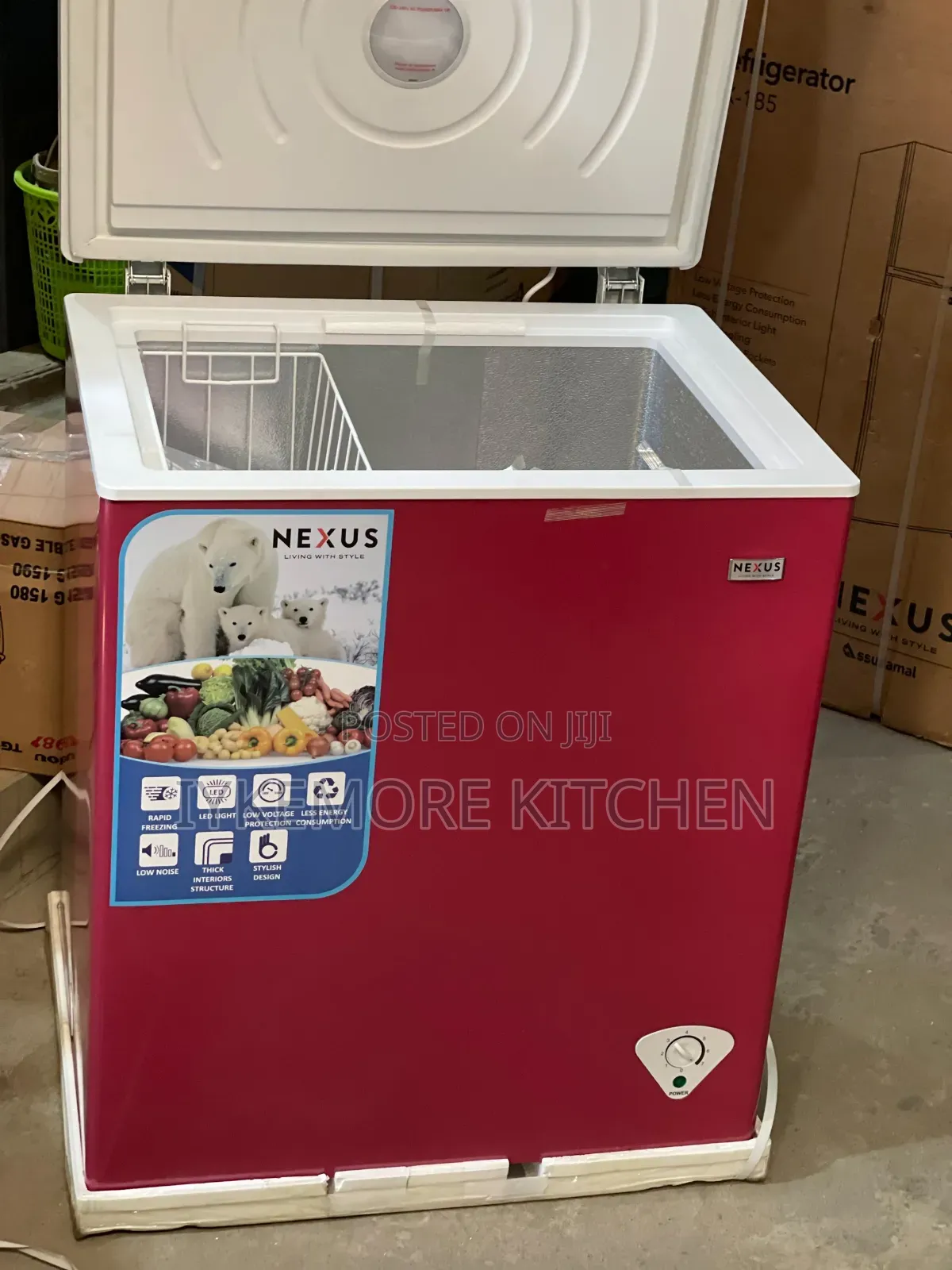 Original Nexus 160l Wine Color Chest Freezer With
