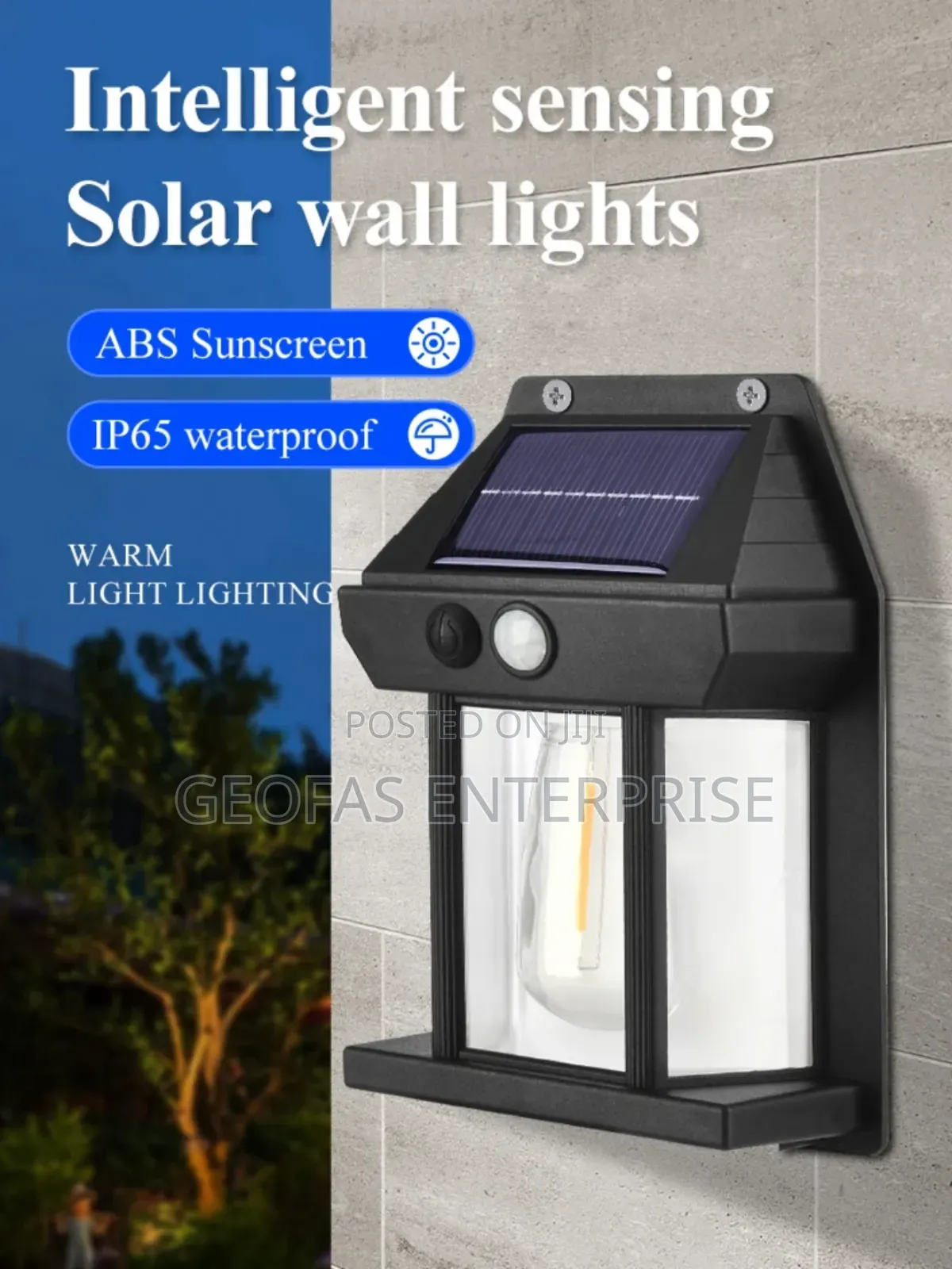 Double,Triple Waterproof High Sensor Wall Solar Powered Lamp