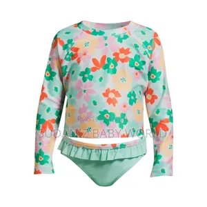 Wonder Nation Toddler Girl Long Sleeve Swim Rash Guard