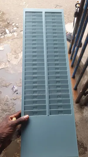 Time Card Rack, 50 Pockets, 27"H X 8.2"W X 1.4"D, Gray