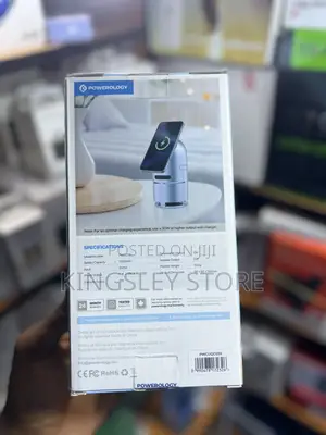 Powerology Qi2 Speaker Charge Station - Gray