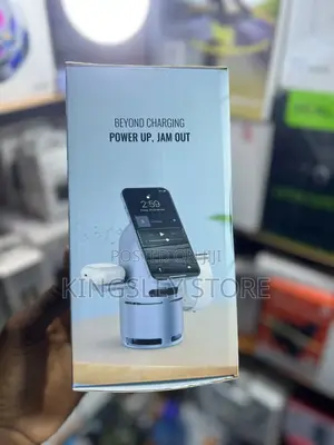 Powerology Qi2 Speaker Charge Station - Gray