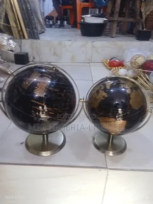 Multi Colour Big World Map Globe Table Decor Style 30cmx24cmx24cm