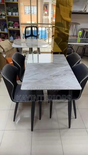 4 Seaters Marble Top Dining Table