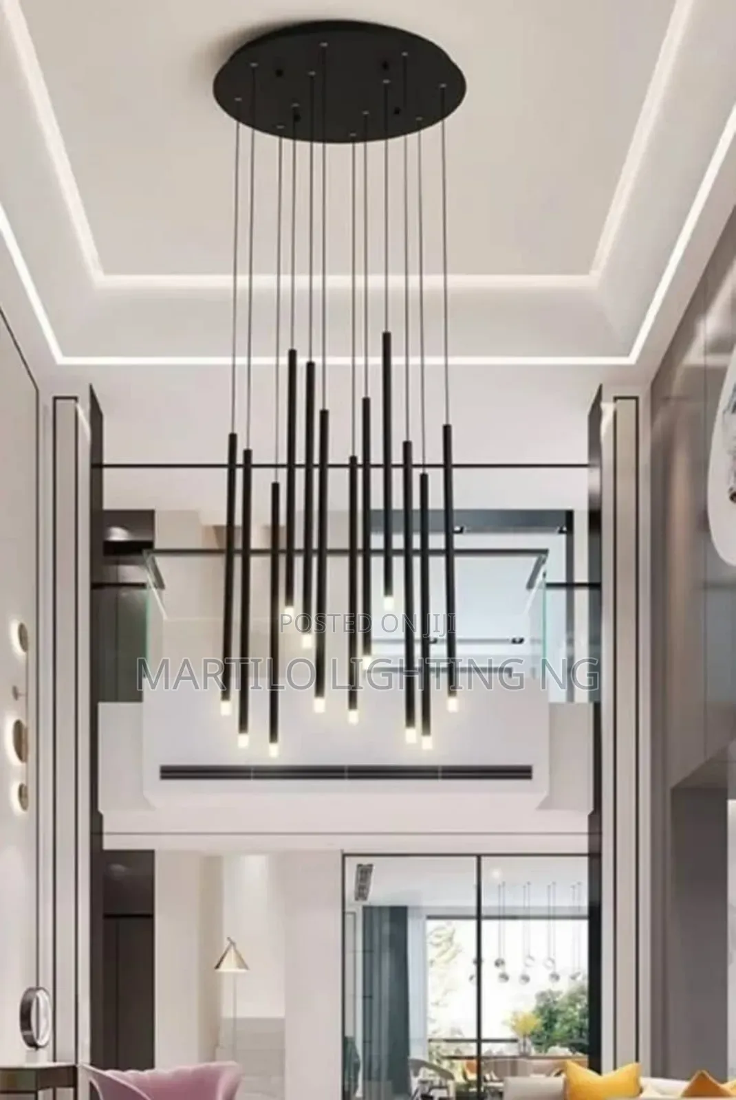 Unique Drop Light for Void Parlor, Staircase