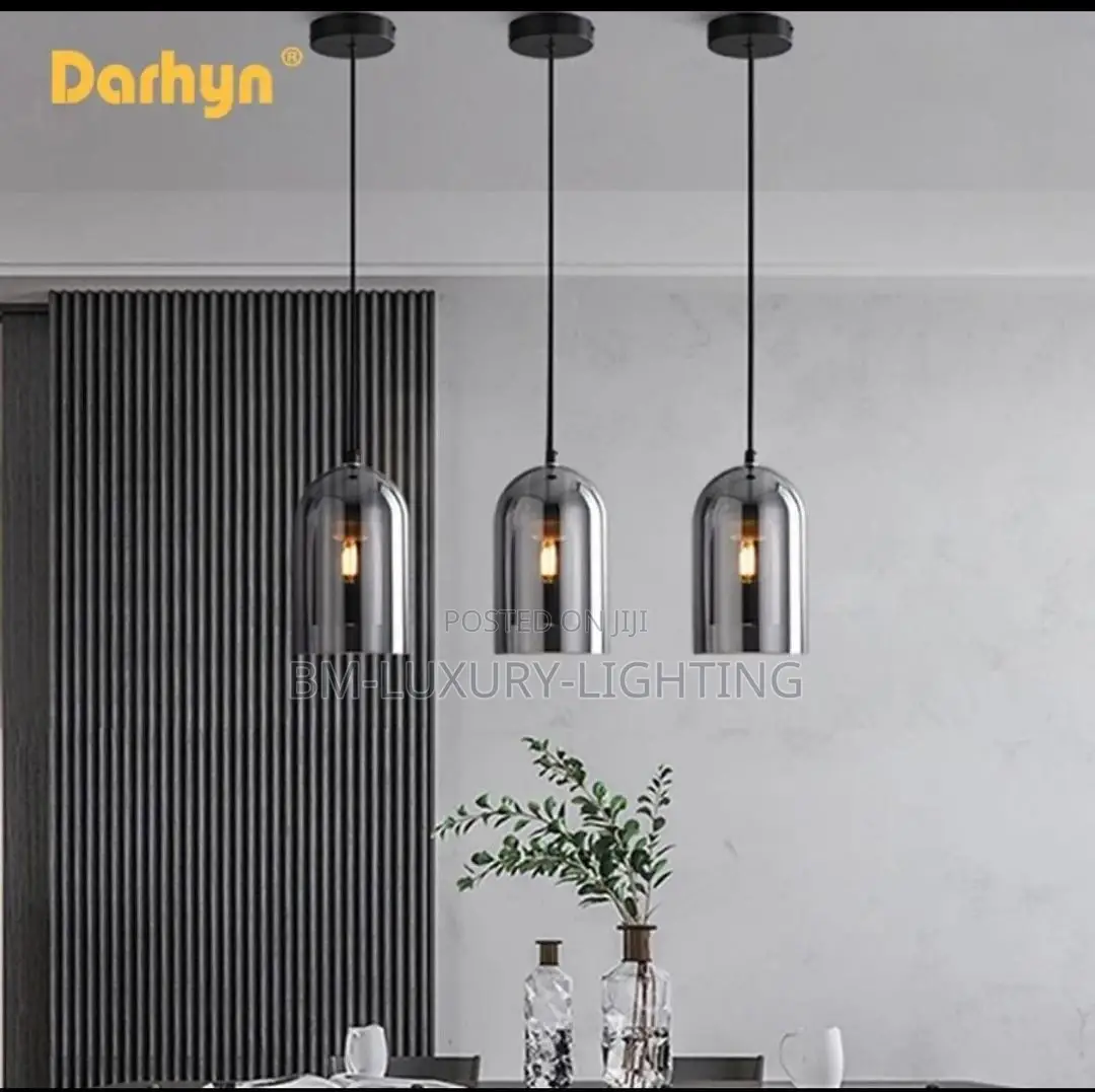 Led Pendant Light Nordic Gray Glass