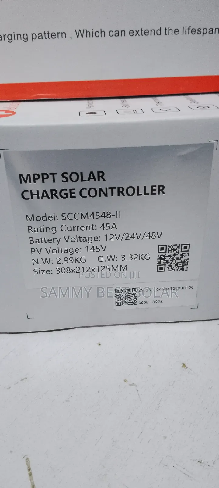 45ah-48v Felicity MPPT Solar Charge Controller Available.