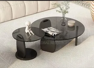 Centre Table With Wooden Bases and Glass Tops