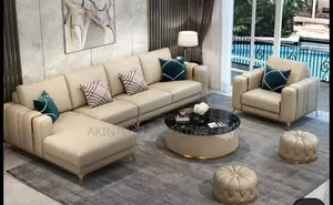 Lao L Shape ,Single,2 Pouf And. Center Table