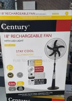 Original Century 18" Rechargeble Fan.