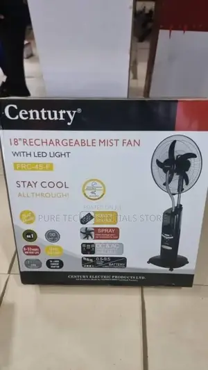 Original Century 18"Rechargeble Ac/Dc Mist Fan .