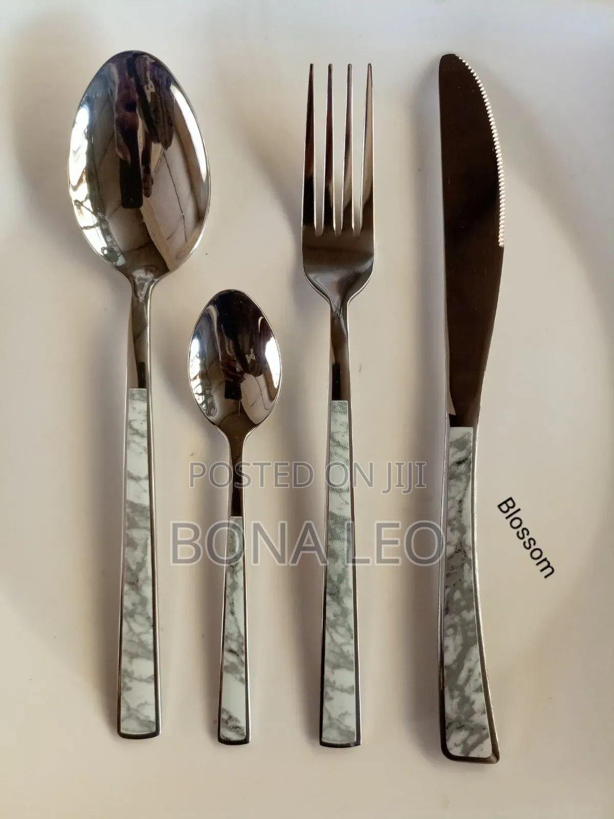 12pcs Marble Cutlery Set