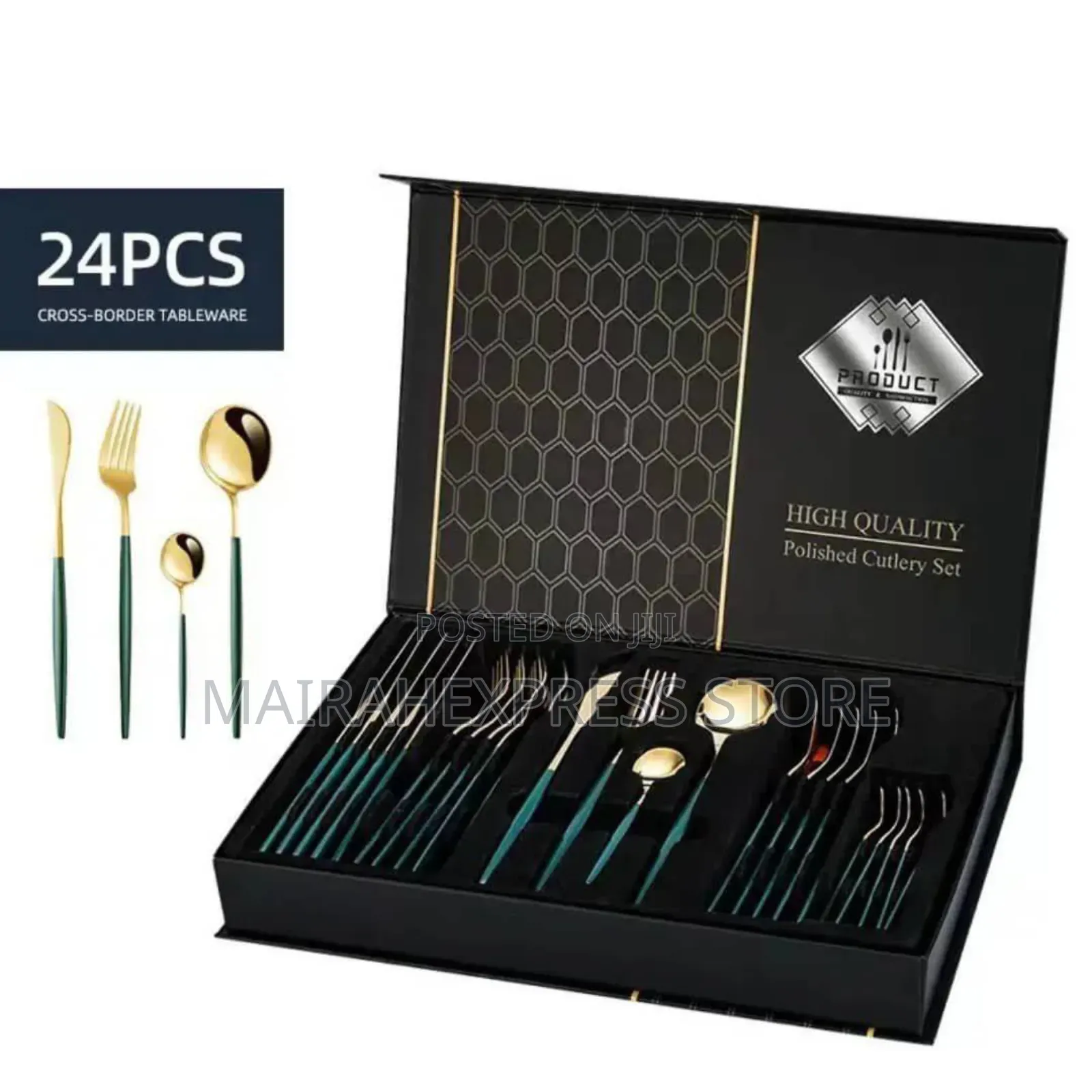 24pcs High Quality Cutleries (Black Color Only)