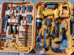 Ingco 165pcs Tool Set 20v Lithium-ion Cordless Impact Drill.