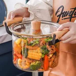 Transparent Glass Pot